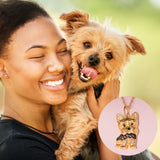 Yorkshire Terrier Puppy Sterling Silver Pendant Necklace